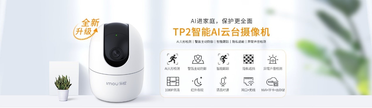 智能AI人形检测云台摄像机TP2